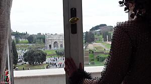 Double Anal Fisting Stretches Lady Ana's Gaping Asshole In Colosseum Arena