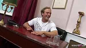 Two sexy girls call clients for rough anal and dp orgy in office! Hardcore titty fuck with monster cocks turns wild.