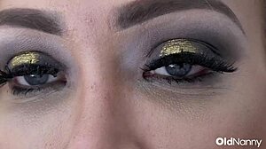 Horny milf Lacey Starr teases and fingers young lesbian with big tits!