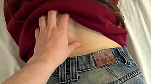 my stepsister let me rip her pants to fuck her pussy and swallow my cum