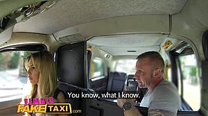 Female Fake Taxi hunk gets blowjob and cums in driver's mouth