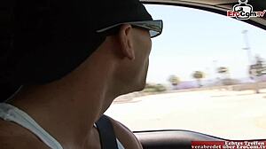 i picked up this busty blonde slut with a tattoo and fake tits for fucking and a facial cumshot