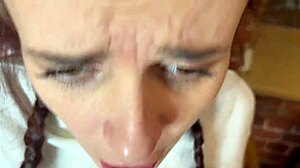 two petite brunettes beg for creampie doggystyle pounding homemade pov