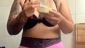 I'm cooking dinner for my husband's friend knowing I'll be their Halloween dessert in the kitchen.