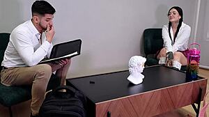 Horny College Student Fucks Professor In Cowgirl Missionary Doggystyle For Passing Grade - La Rola