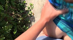 Milf Teases Stranger With Tongue Before Outdoor Anal Creampie Fuck