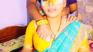 indian lesbian in beautiful sarees where aunty and daughter in law share hot romance with dirty talks and natural tits