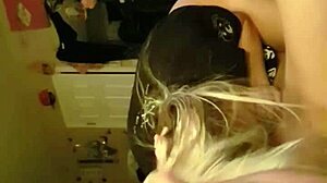 Hot Blonde Wife Deep Throats Big Cock