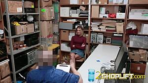 emma takes bareback pounding from officer on desk in full storyline