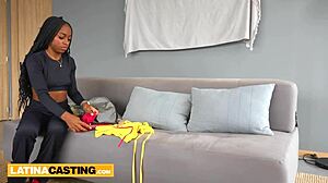 latina casting interview with skinny brunette babe in homemade hardcore anal by big cock