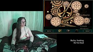 Naked Old Clock BBW Brunette Plays With Big Natural Tits Game