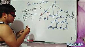 Asian Nerd Student Learns Sexual Trigonometry from Teacher