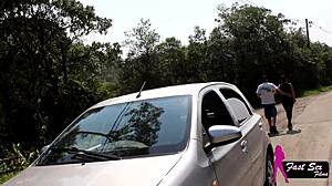 mary redqueen bends over for rikardo fantasma's road ass pounding