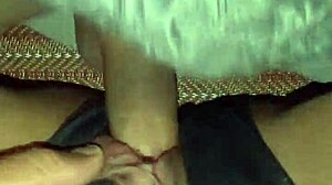 two cocks stretch shaved pussy till creampie leaks