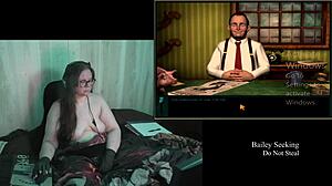 Naked Old Clock BBW Brunette Plays With Big Natural Tits Game