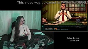 Naked Old Clock BBW Brunette Plays With Big Natural Tits Game