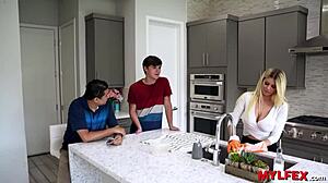 hey, that lustful stepmom's getting railed right next to her clueless stepdad