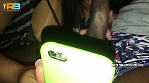 Slutty Wife Sucks Hung Black Stud as Cuck Hubby Watches in Car