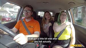 Sex Party Test Pushes BBW Orgy Newbie to Rough Limits Fake Driving School