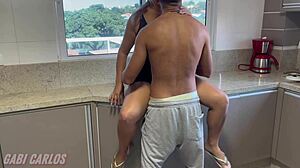 we fucked in the kitchen and i ended up cumming in her mouth