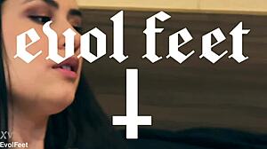 Kink barbie bound tight in duct tape struggles!