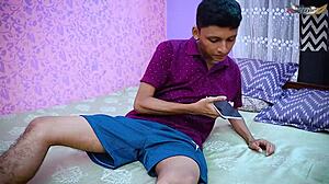 desi boy pounds mom's friend hardcore at home