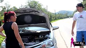 mary redqueen bends over for rikardo fantasma's road ass pounding