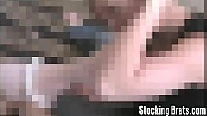 Tara and summer's stocking toe sucking foot fetish gets intense