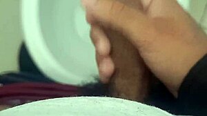 brazilian teen strokes monster cock in bathroom solo