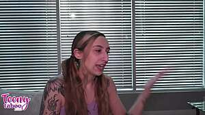 NINA NOVA'S PIERCED PIGTAILS LEAD TO CREAMPIE PROJECT FINISH!