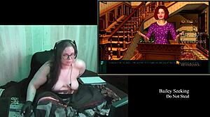 Naked Old Clock BBW Brunette Plays With Big Natural Tits Game