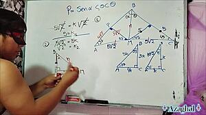 Asian Nerd Student Learns Sexual Trigonometry from Teacher