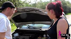 mary redqueen bends over for rikardo fantasma's road ass pounding