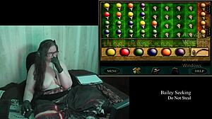 Naked Old Clock BBW Brunette Plays With Big Natural Tits Game