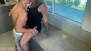 we fucked in the kitchen and i ended up cumming in her mouth