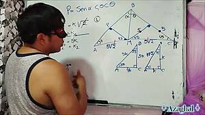 Asian Nerd Student Learns Sexual Trigonometry from Teacher