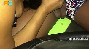 Slutty Wife Sucks Hung Black Stud as Cuck Hubby Watches in Car