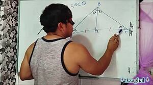 Asian Nerd Student Learns Sexual Trigonometry from Teacher
