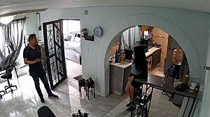 latina FLIRTS with contractor before WILD bedroom action