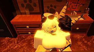 shark girl roblox furry solo fun with herself