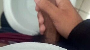 brazilian teen strokes monster cock in bathroom solo