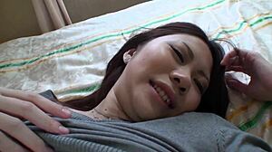 Fucking this big tits Japanese mom feels so good