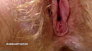 Bunnieandthedude mutual creampie orgasm in hairy wet pussy