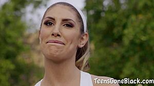 large titted slut slurps and throats huge black cock deep