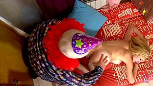 blonde babe huge tits nipples fucked doggy toy fingered deep