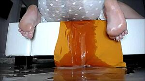 Cute Teen's Bathtub Cum Show Thrills Partner