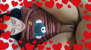 fucking my stepdaughter missionary till i cum on her shaved pussy for valentines