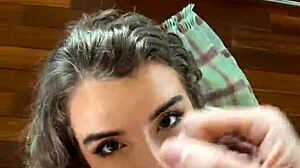 Hot Canadian Blonde Eden Ivy Gags on Cock Deepthroat Sloppy POV Facial