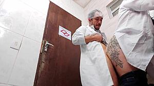 Nurse rips condom bangs asian doc in hospital toilet!