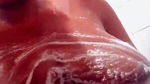 my soapy ebony natural tits feel amazing all slick
